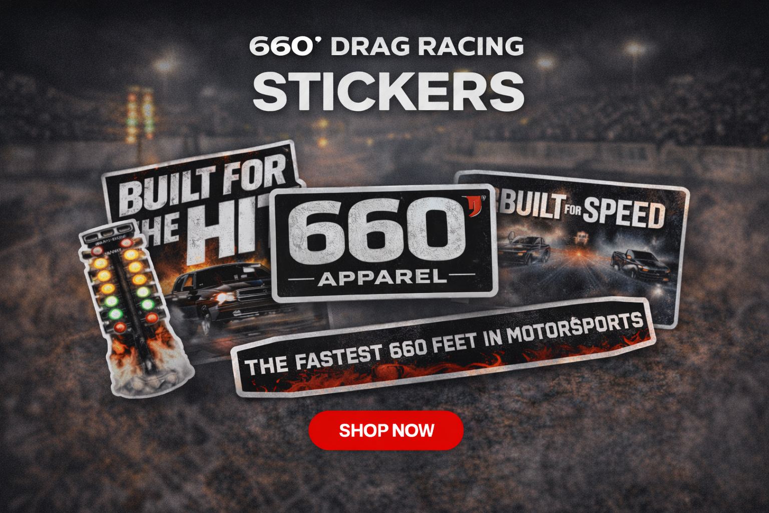 660' Apparel drag racing stickers and racing decals inspired by 1/8 mile drag racing culture