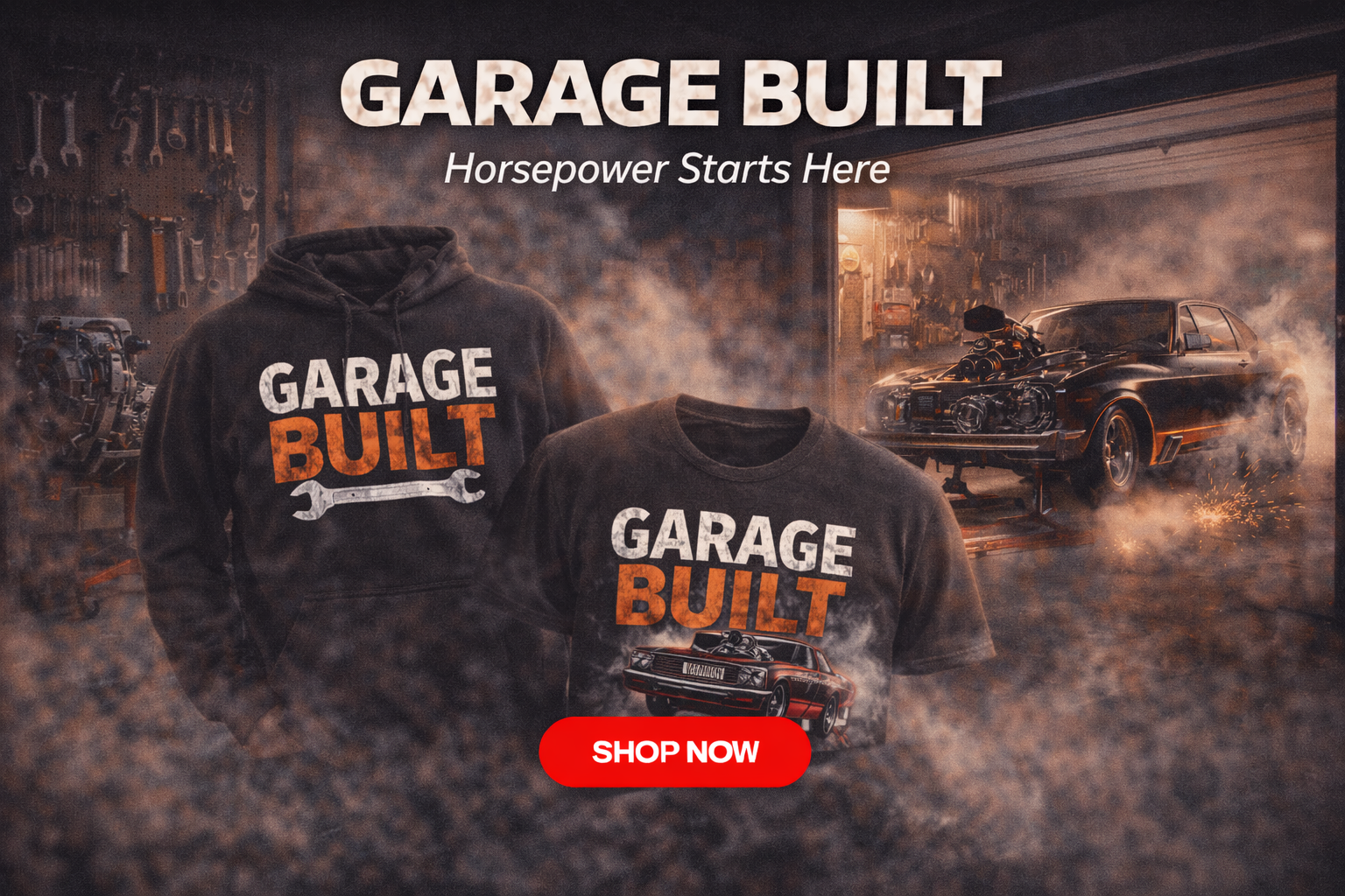 garage built drag racing apparel inspired by grassroots racing and garage car builds