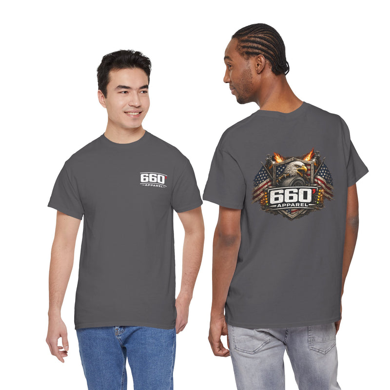660’ Apparel American Eagle T-Shirt – Patriotic Drag Racing Graphic Tee-13