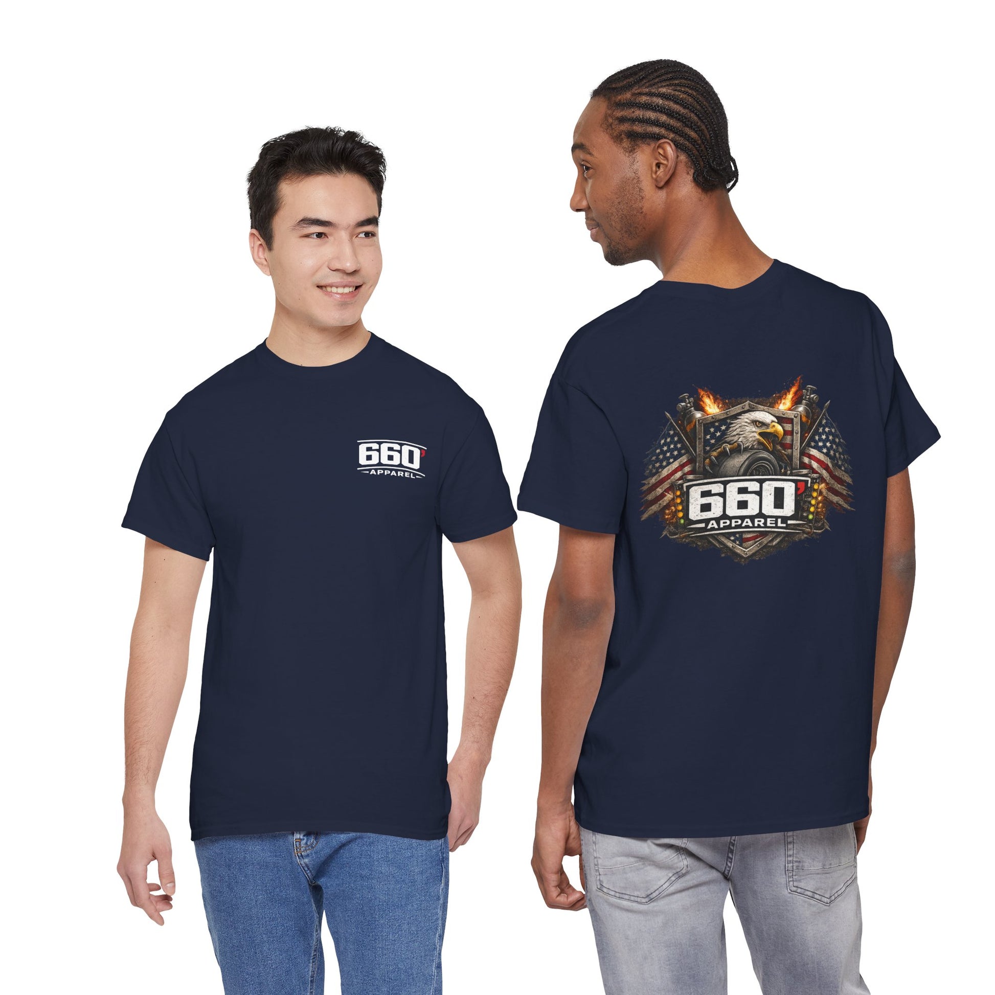 660’ Apparel American Eagle T-Shirt – Patriotic Drag Racing Graphic Tee-18