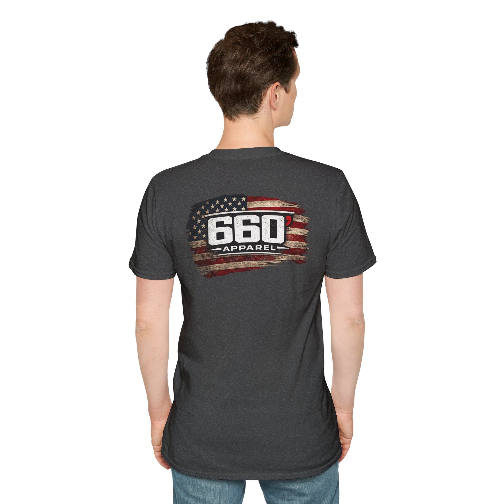 660’ Apparel American Flag Logo T-Shirt – Patriotic Racing Tee-9