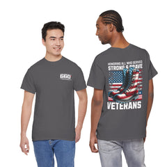 Strong & Brave Veterans Tribute T-Shirt – American Flag Military Honor Tee | 660’ Apparel-25