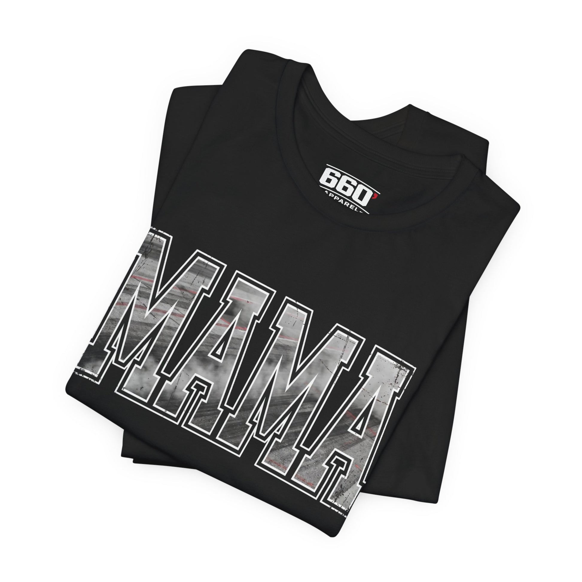 MAMA Drag Racing T-Shirt | Burnout Varsity Racing Mom Tee | 660 Apparel-9