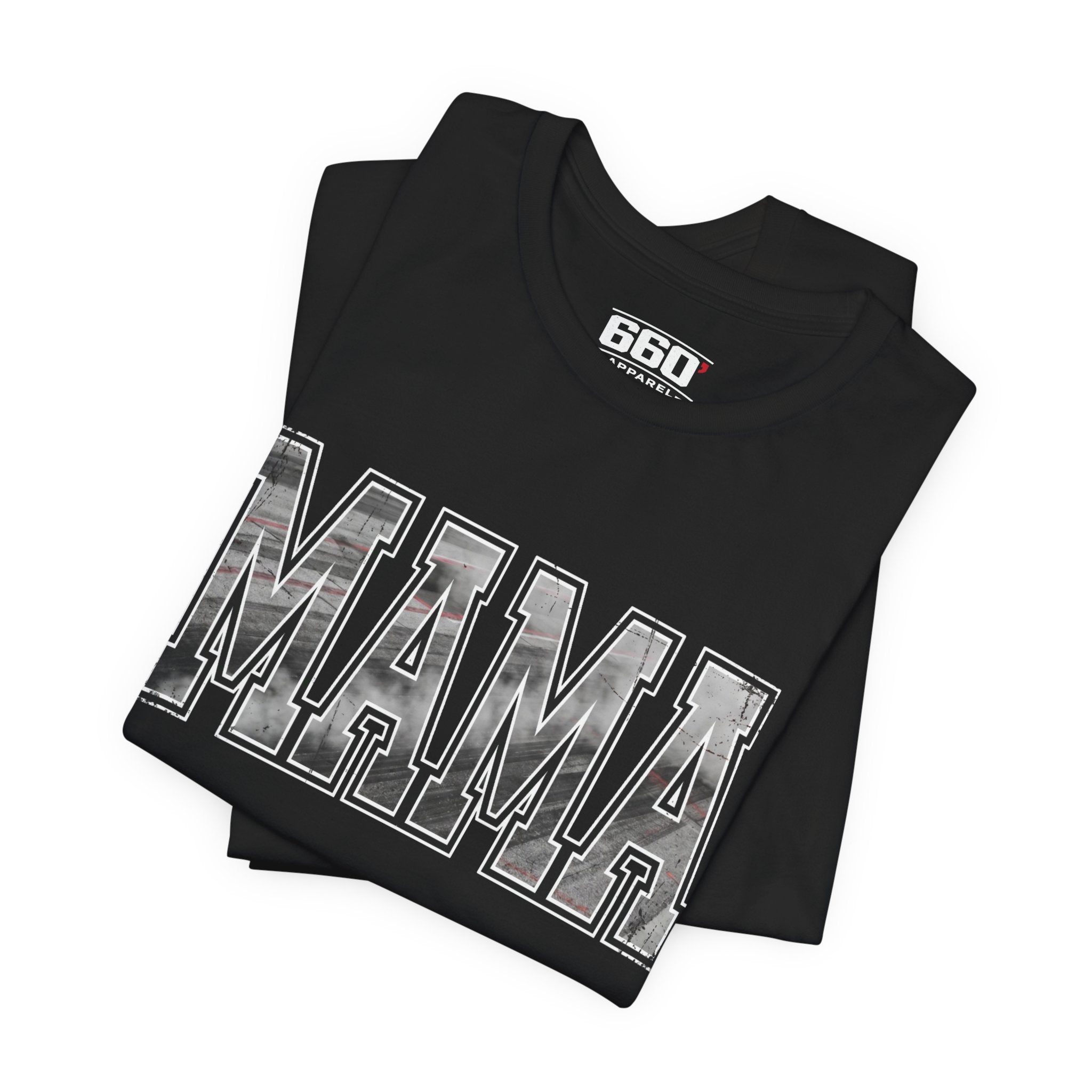 MAMA Drag Racing T-Shirt | Burnout Varsity Racing Mom Tee | 660 Apparel-9