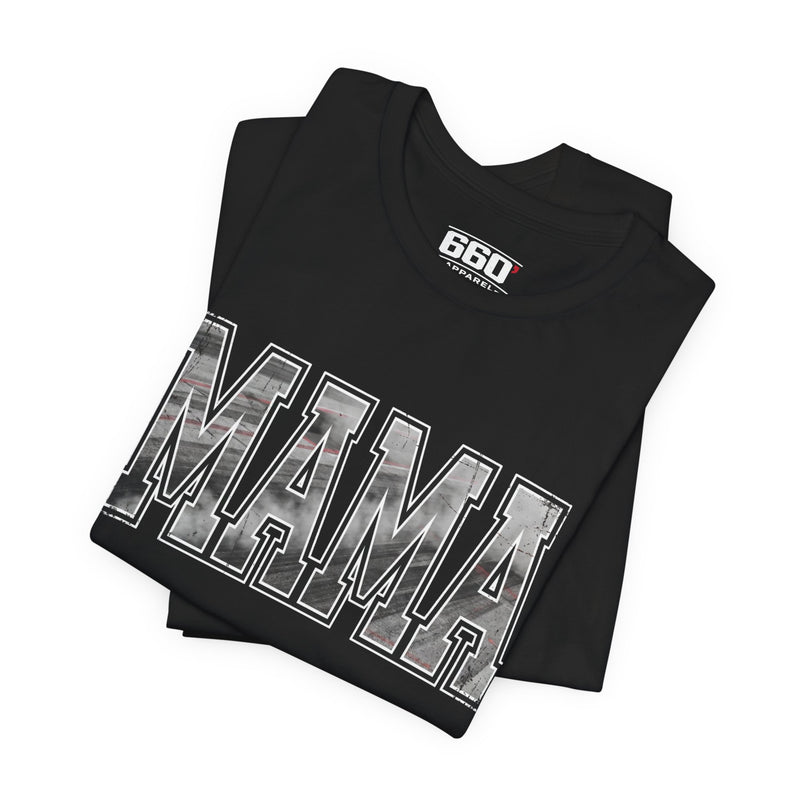 MAMA Drag Racing T-Shirt | Burnout Varsity Racing Mom Tee | 660 Apparel-9