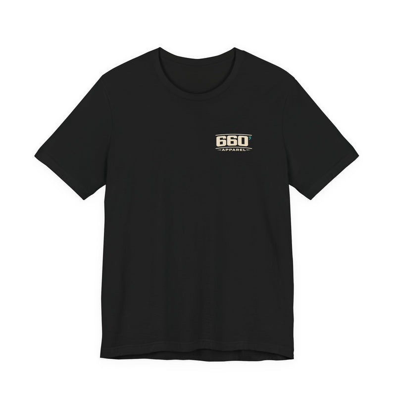 My Dial-In Has Commitment Issues. — Bracket Racing Tee — front left-chest official 660′ logo