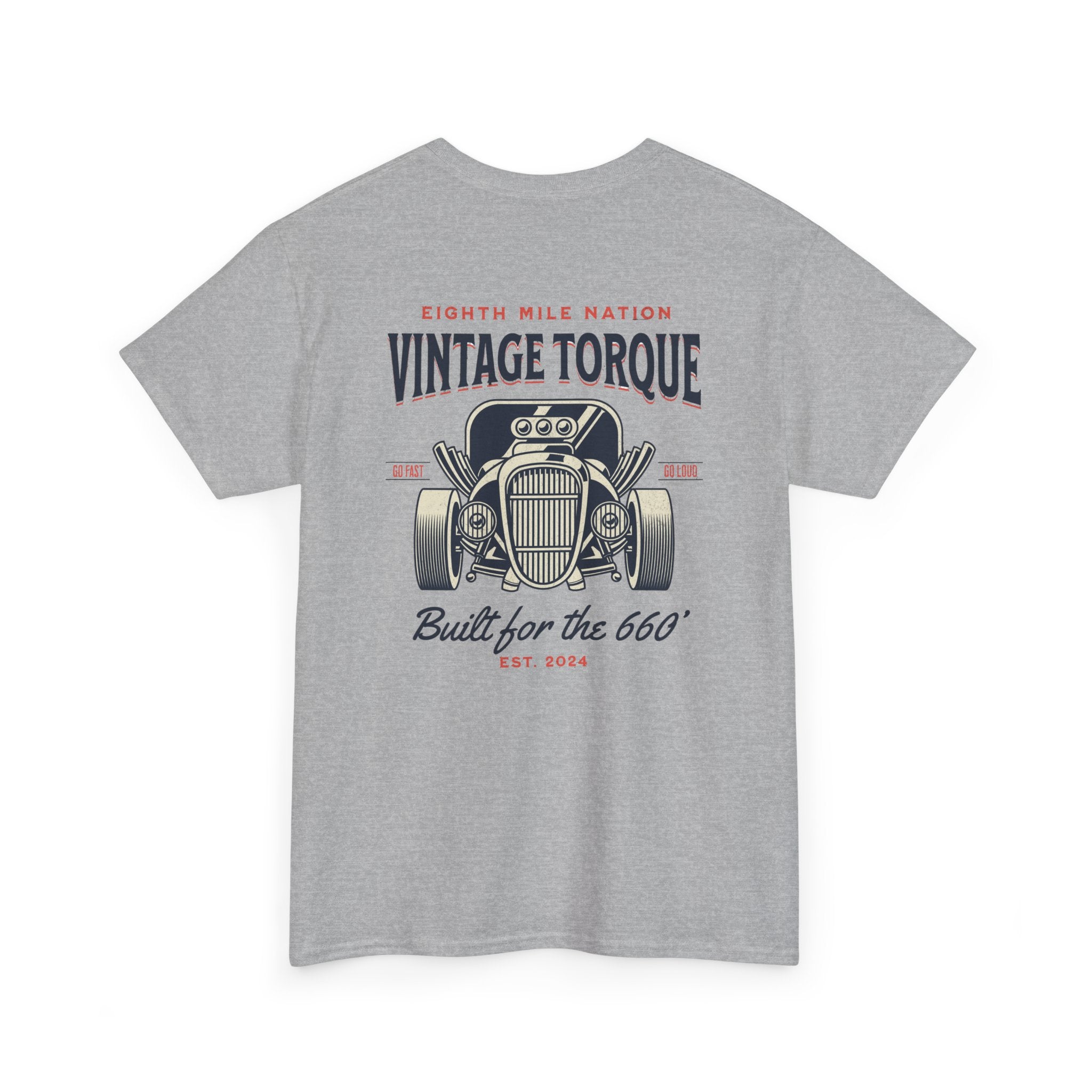 Vintage Torque Hot Rod T-Shirt – Built for the 660 Drag Racing Tee | 660’ Apparel-11