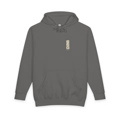storm front of Lane Seven heavyweight hoodie — official 660′ Apparel left-chest mark