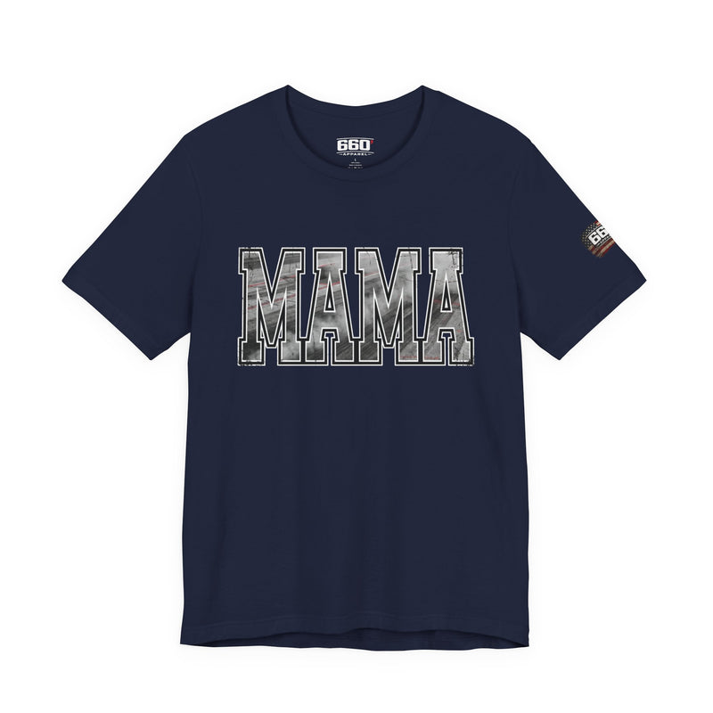 MAMA Drag Racing T-Shirt | Burnout Varsity Racing Mom Tee | 660 Apparel-7