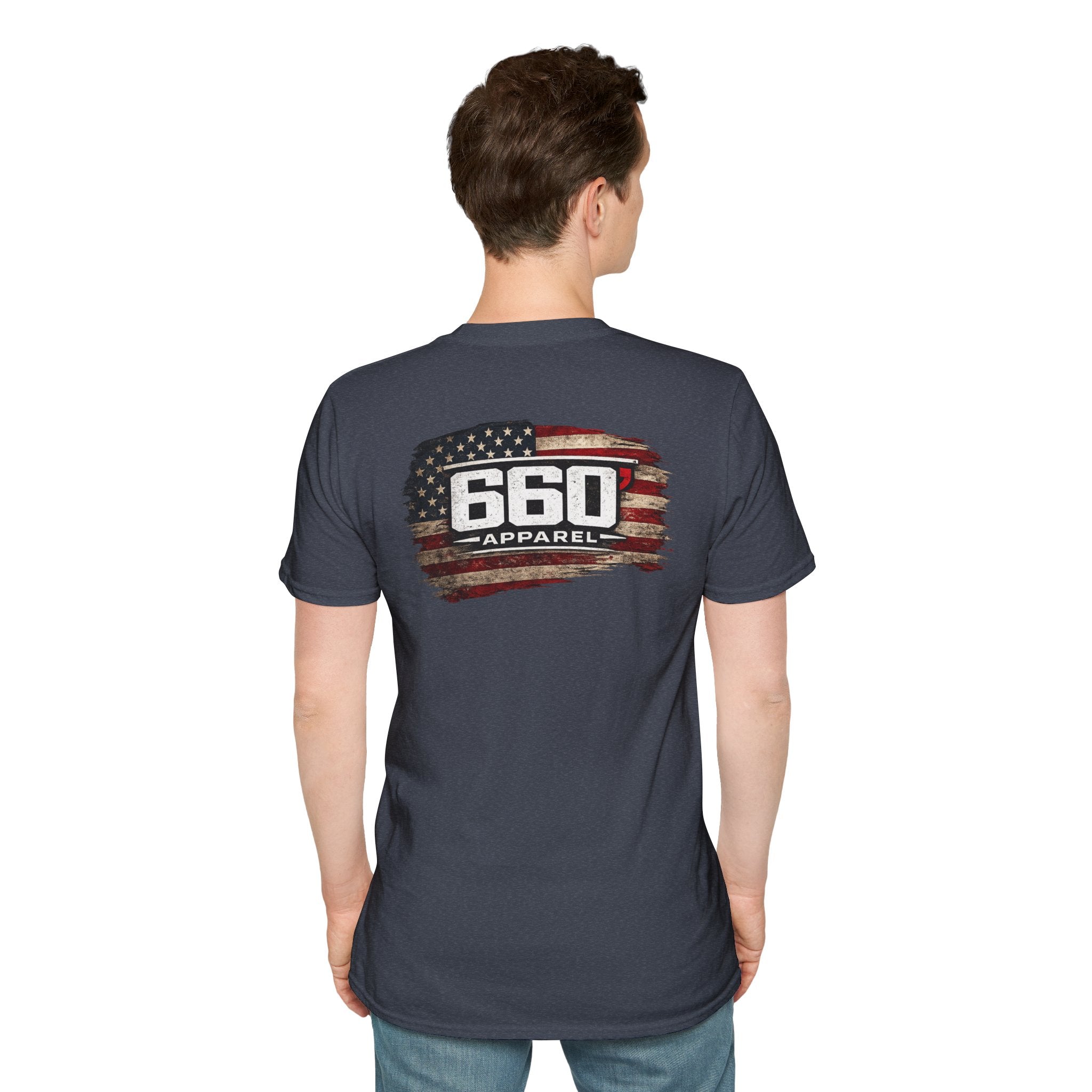 660’ Apparel American Flag Logo T-Shirt – Patriotic Racing Tee-12