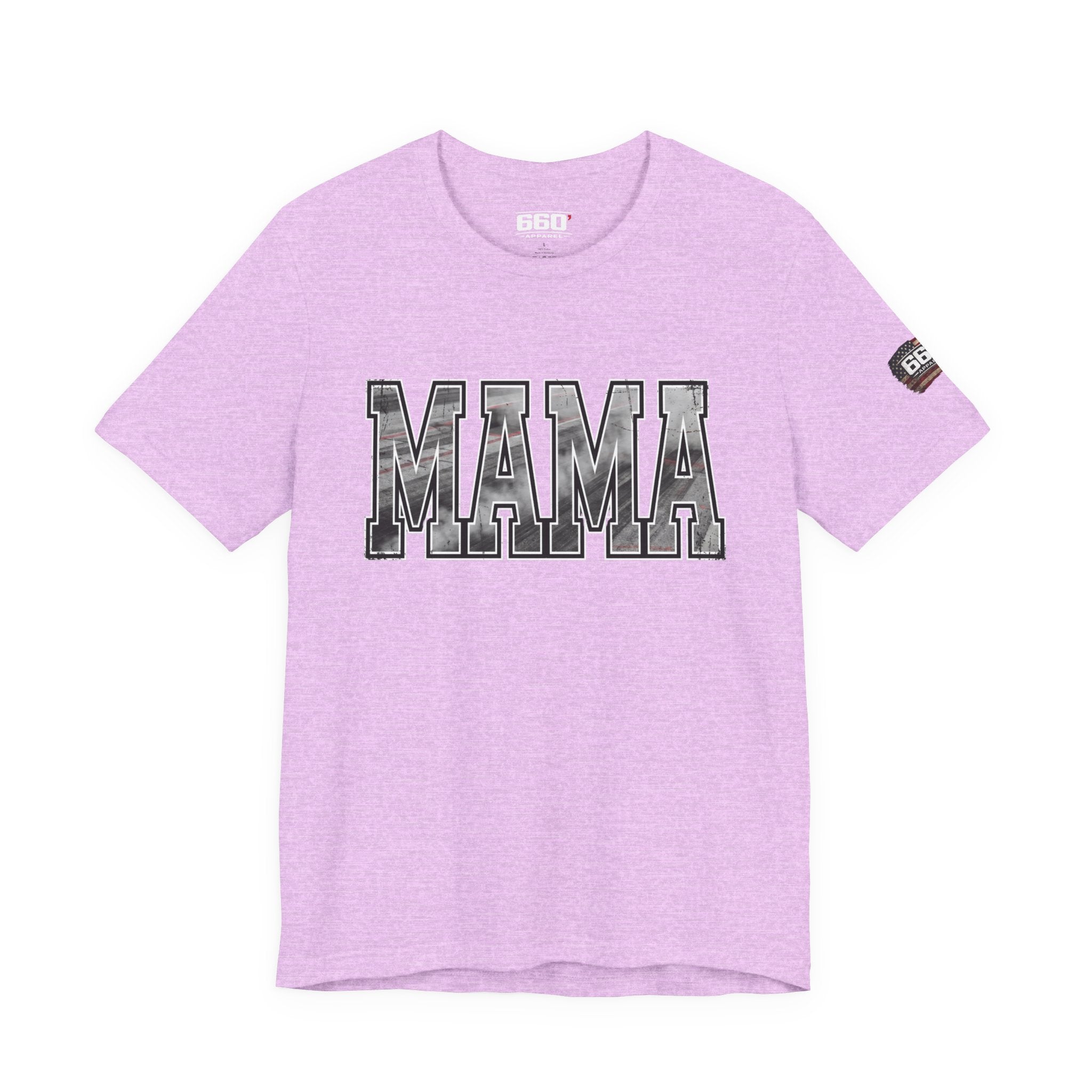 MAMA Drag Racing T-Shirt | Burnout Varsity Racing Mom Tee | 660 Apparel-8