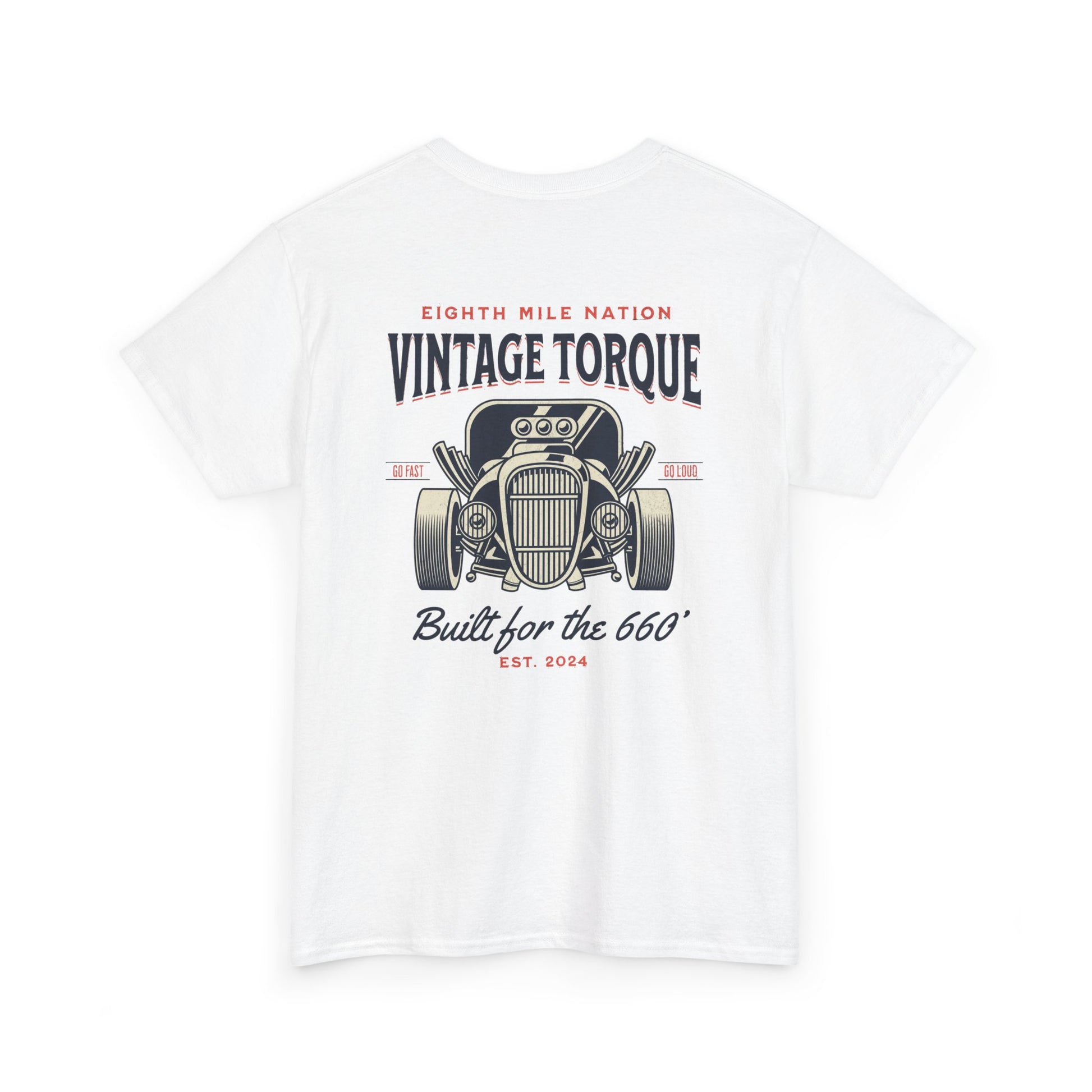 Vintage Torque Hot Rod T-Shirt – Built for the 660 Drag Racing Tee | 660’ Apparel-4