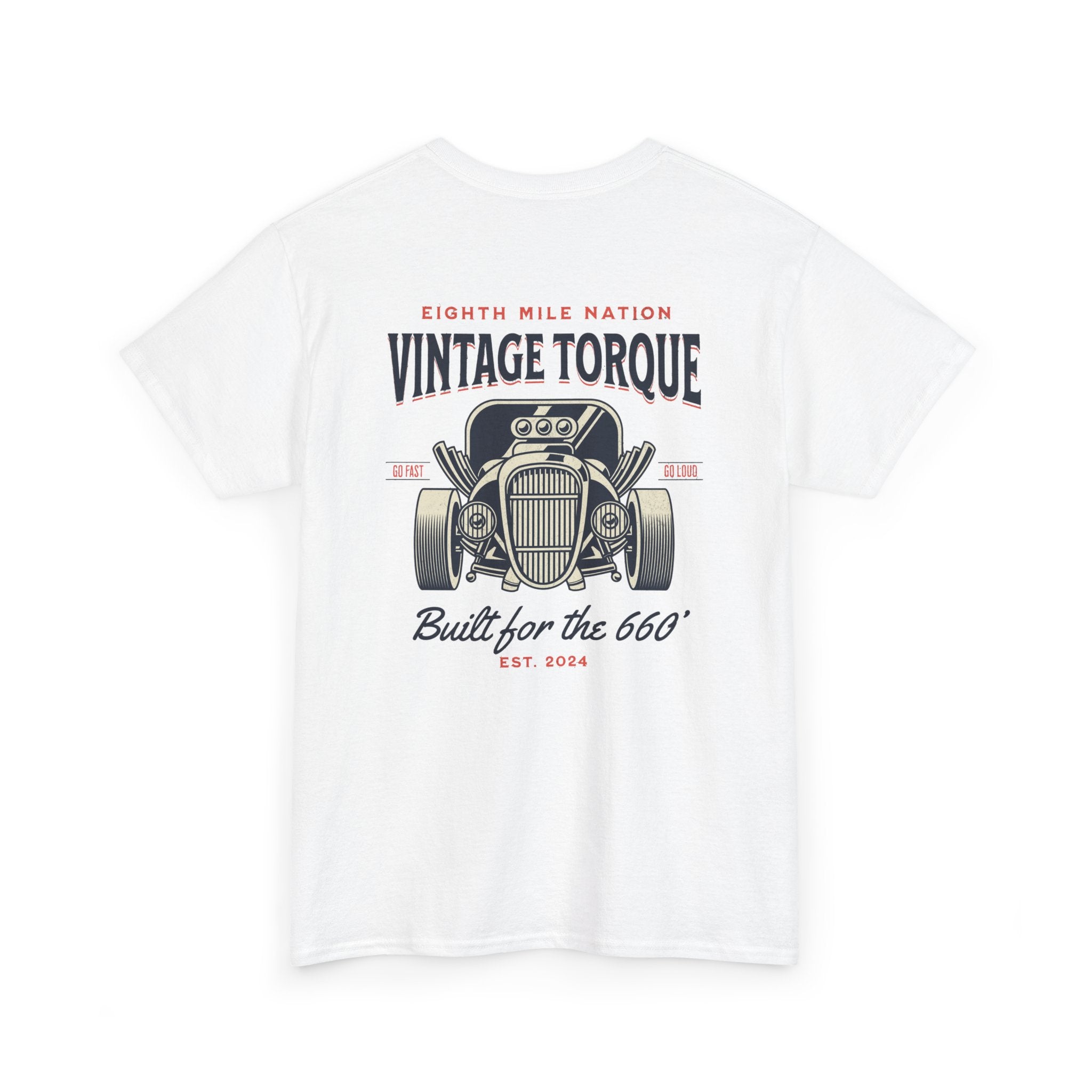 Vintage Torque Hot Rod T-Shirt – Built for the 660 Drag Racing Tee | 660’ Apparel-4