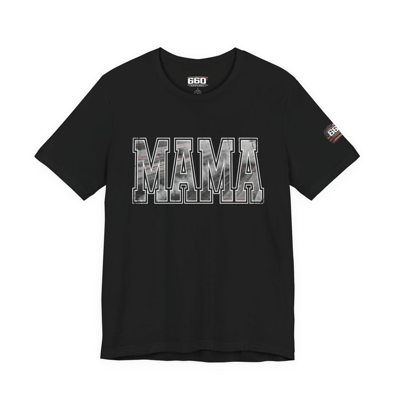 MAMA Drag Racing T-Shirt | Burnout Varsity Racing Mom Tee | 660 Apparel-5