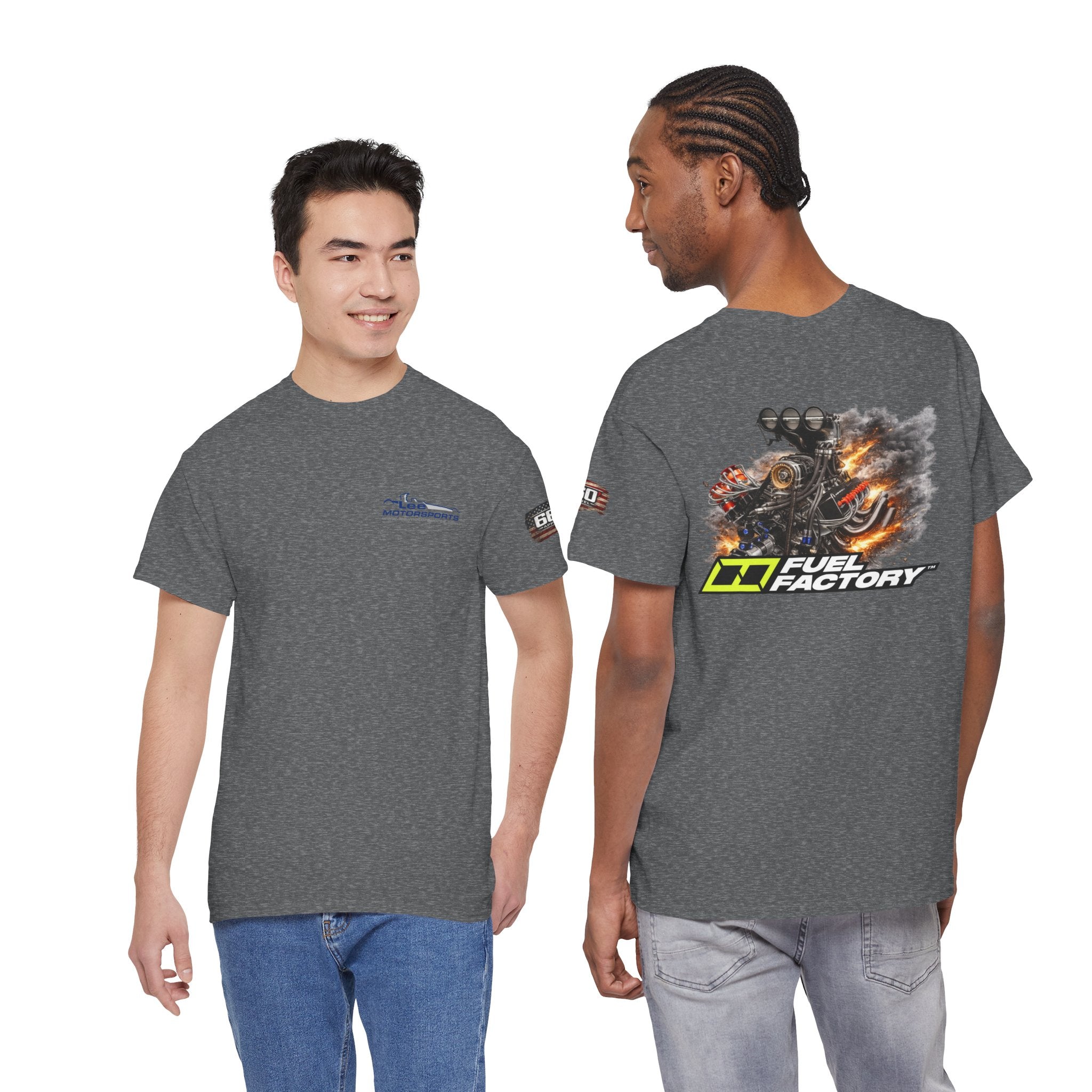 Lee Motorsports Fuel Factory Engine Tee – Heavyweight Racing Graphic T-Shirt-12