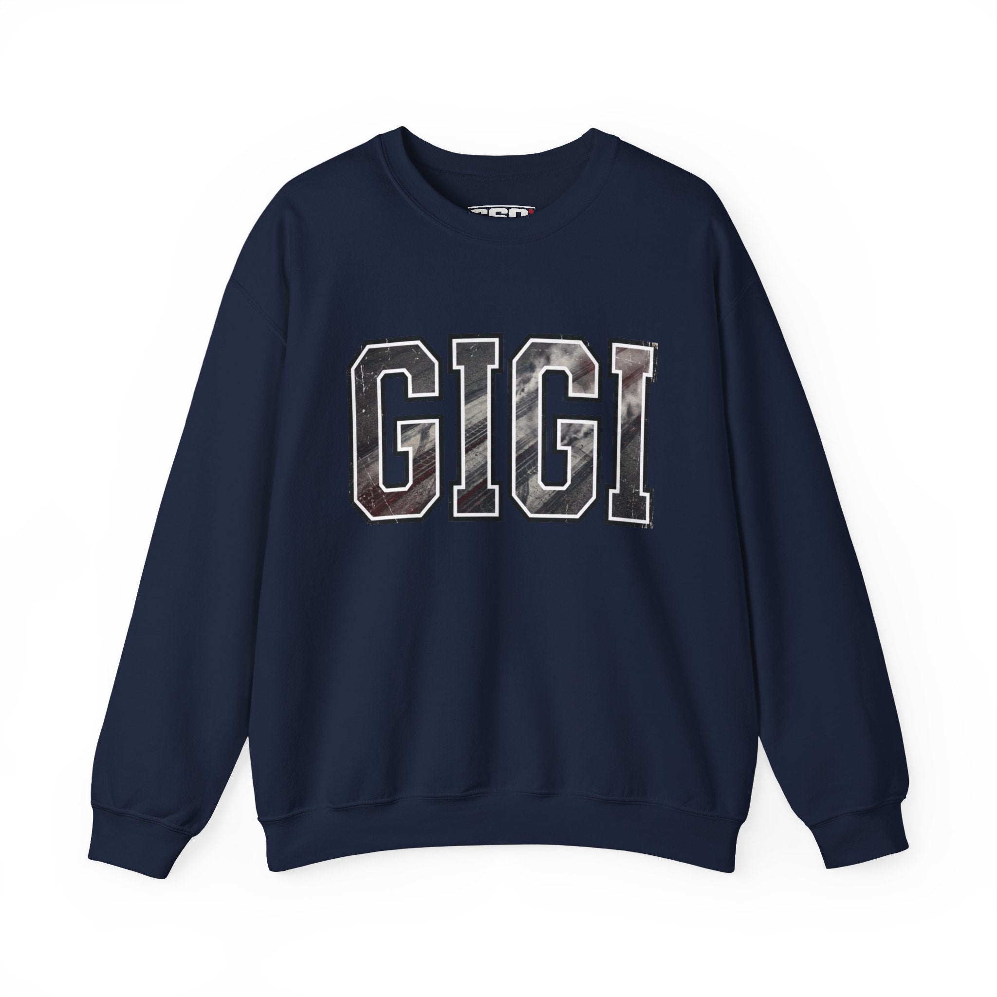 GIGI Drag Racing Sweatshirt | Burnout Varsity Racing Grandma Crewneck by 660 Apparel-6