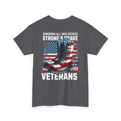 Strong & Brave Veterans Tribute T-Shirt – American Flag Military Honor Tee | 660’ Apparel-19