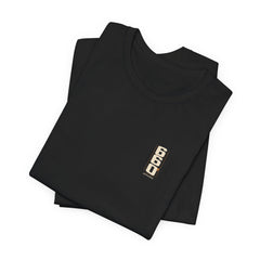 Fuel by the Gallon. Patience by the Drop. — Racing Tee — folded black tee