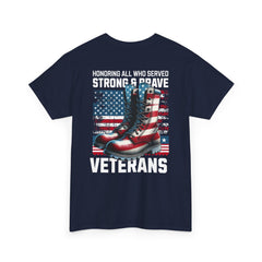 Strong & Brave Veterans Tribute T-Shirt – American Flag Military Honor Tee | 660’ Apparel-26