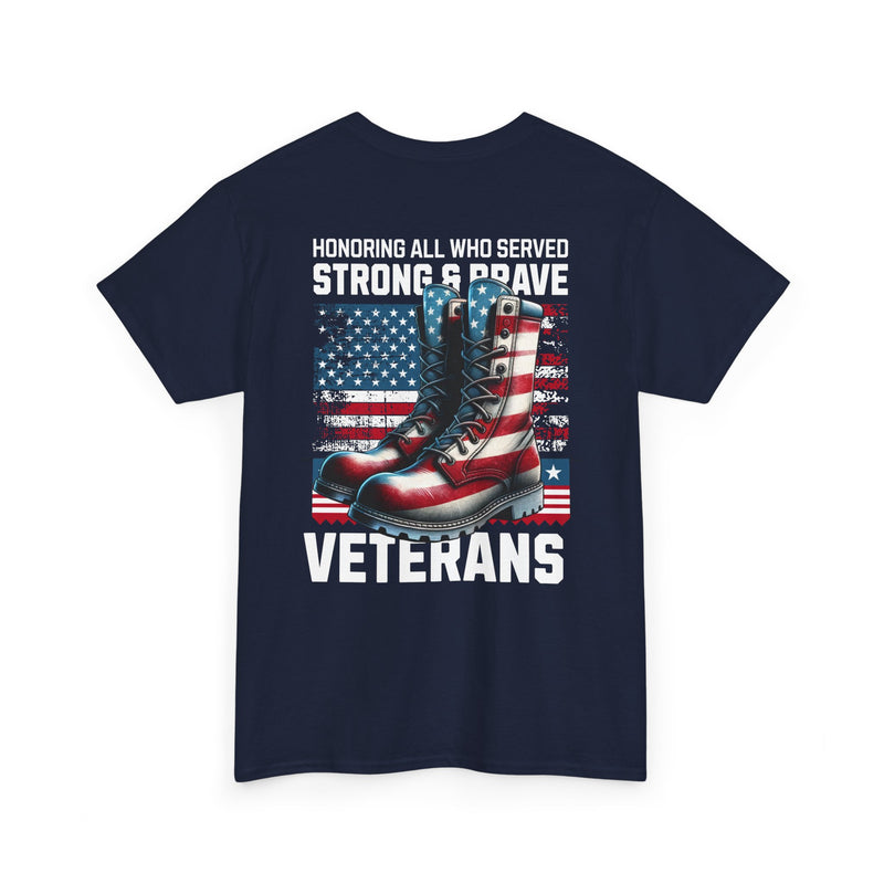 Strong & Brave Veterans Tribute T-Shirt – American Flag Military Honor Tee | 660’ Apparel-26