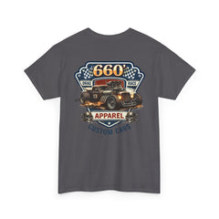 660 Apparel vintage hot rod drag racing t-shirt with custom cars graphic