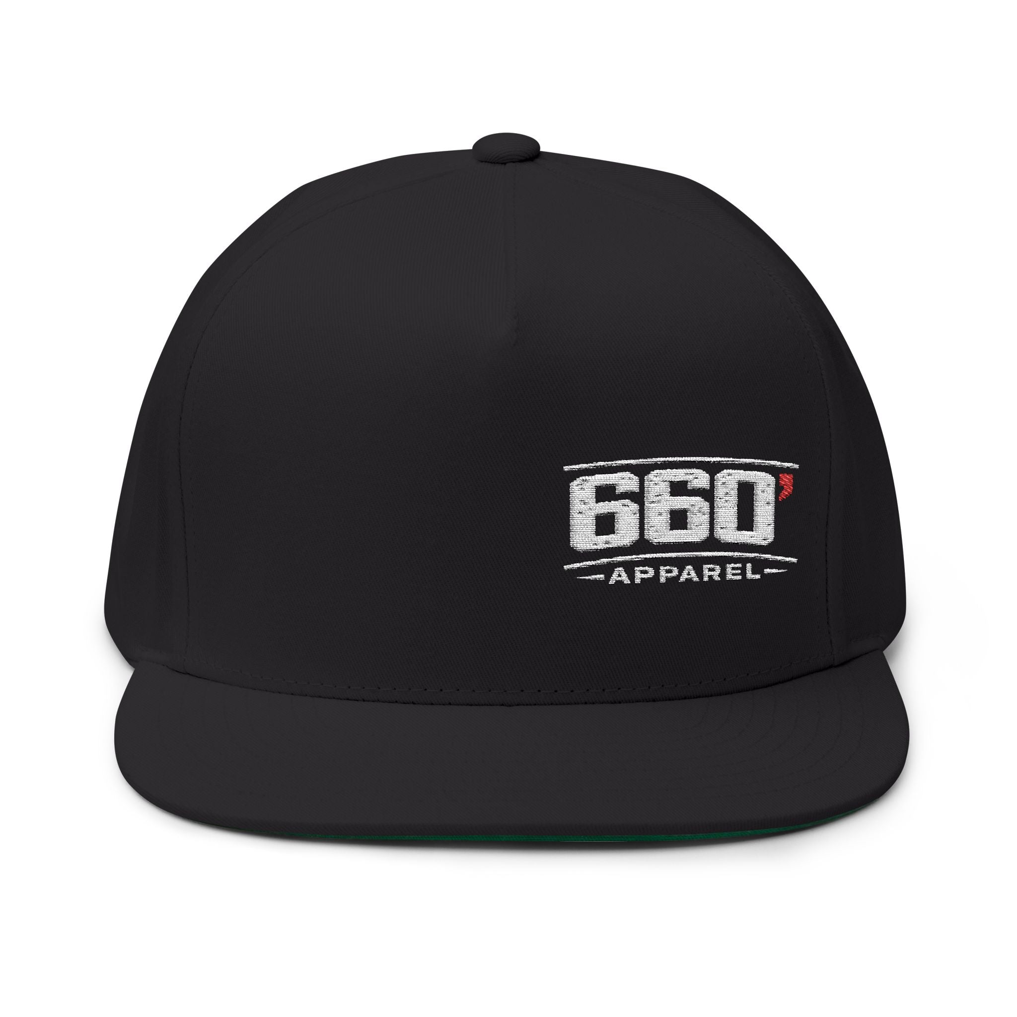 660 Apparel embroidered logo snapback hat flat bill racing cap