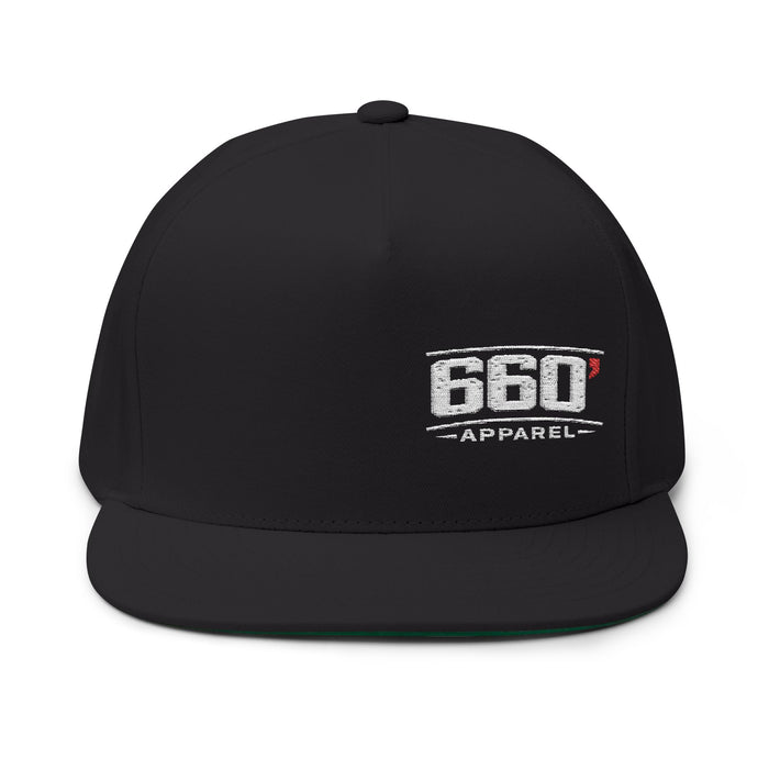 660 Apparel embroidered logo snapback hat flat bill racing cap