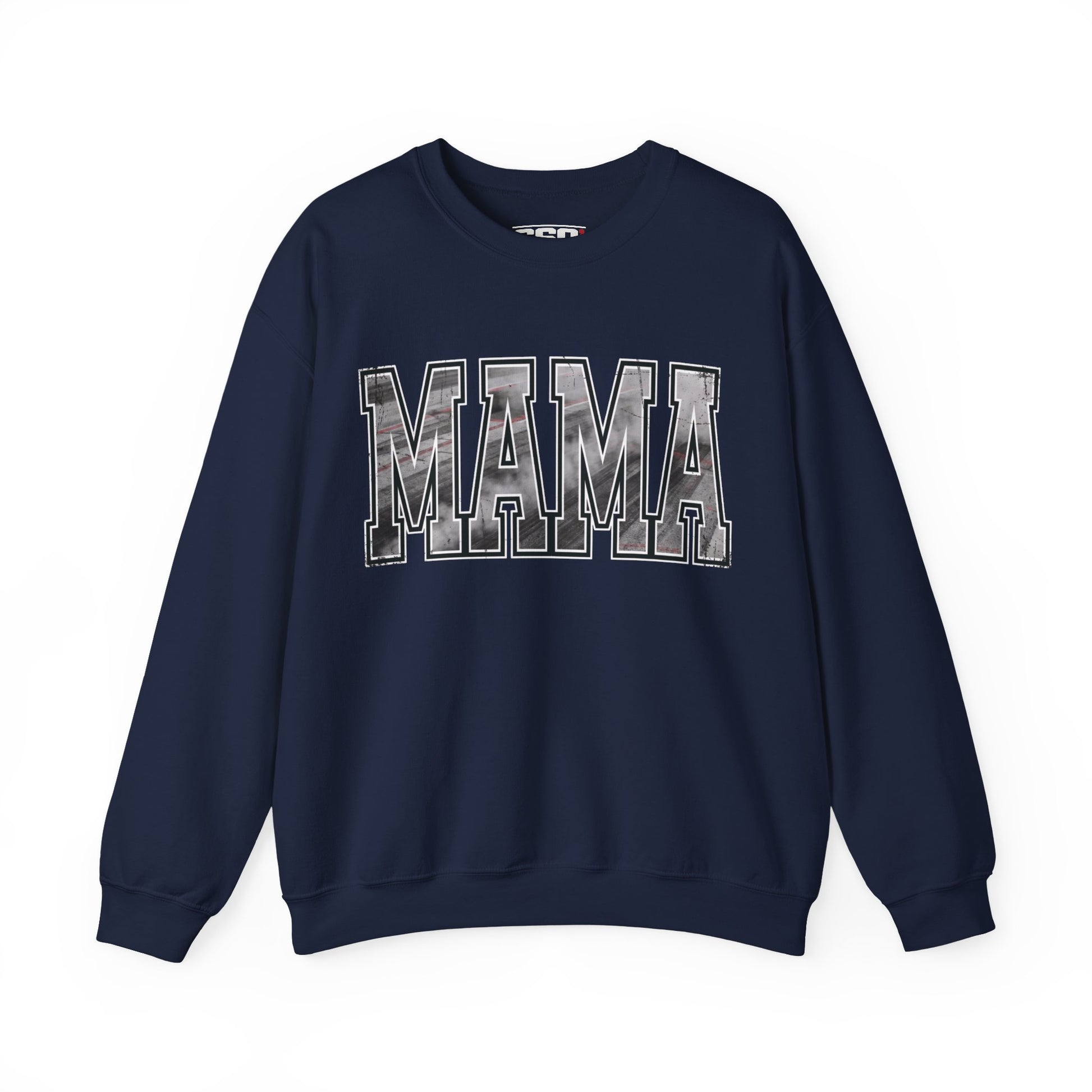 MAMA Drag Racing Sweatshirt | Burnout Varsity Racing Mom Crewneck | 660 Apparel-3