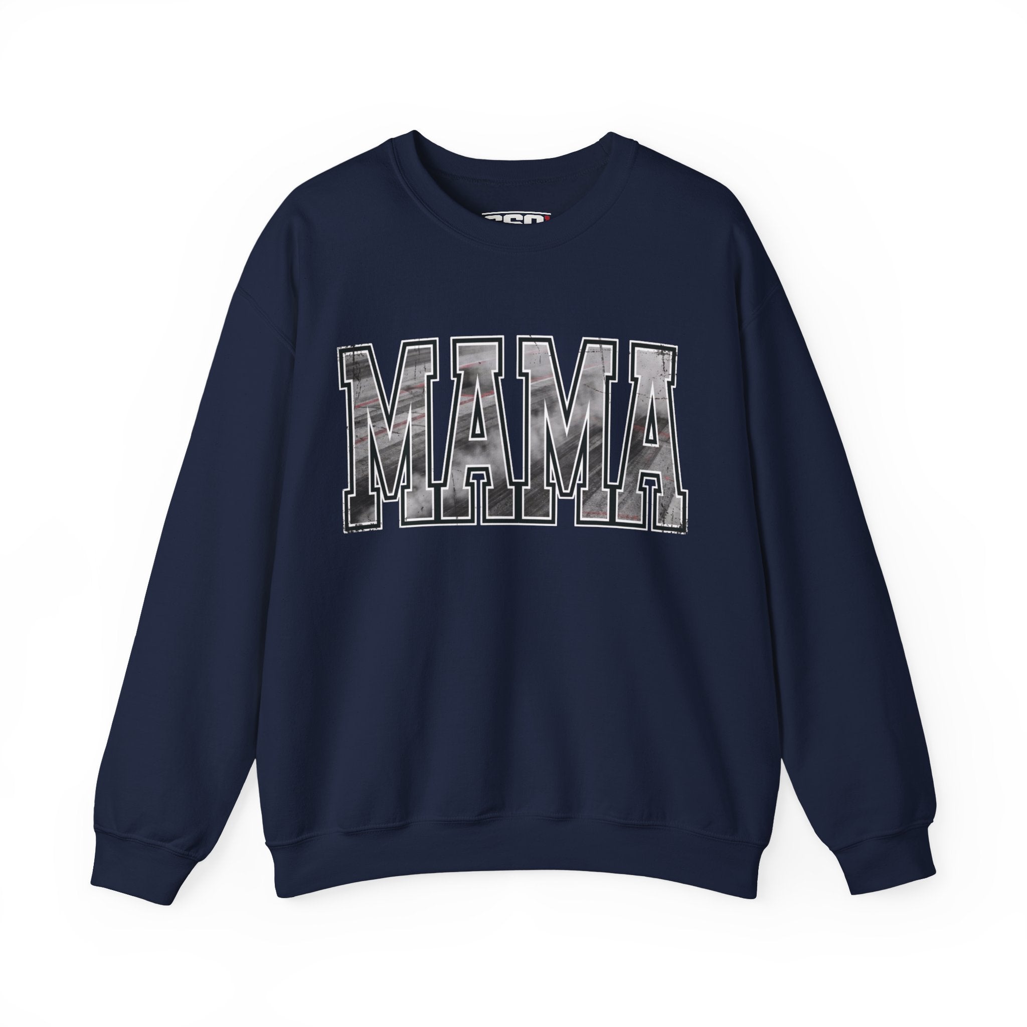 MAMA Drag Racing Sweatshirt | Burnout Varsity Racing Mom Crewneck | 660 Apparel-3