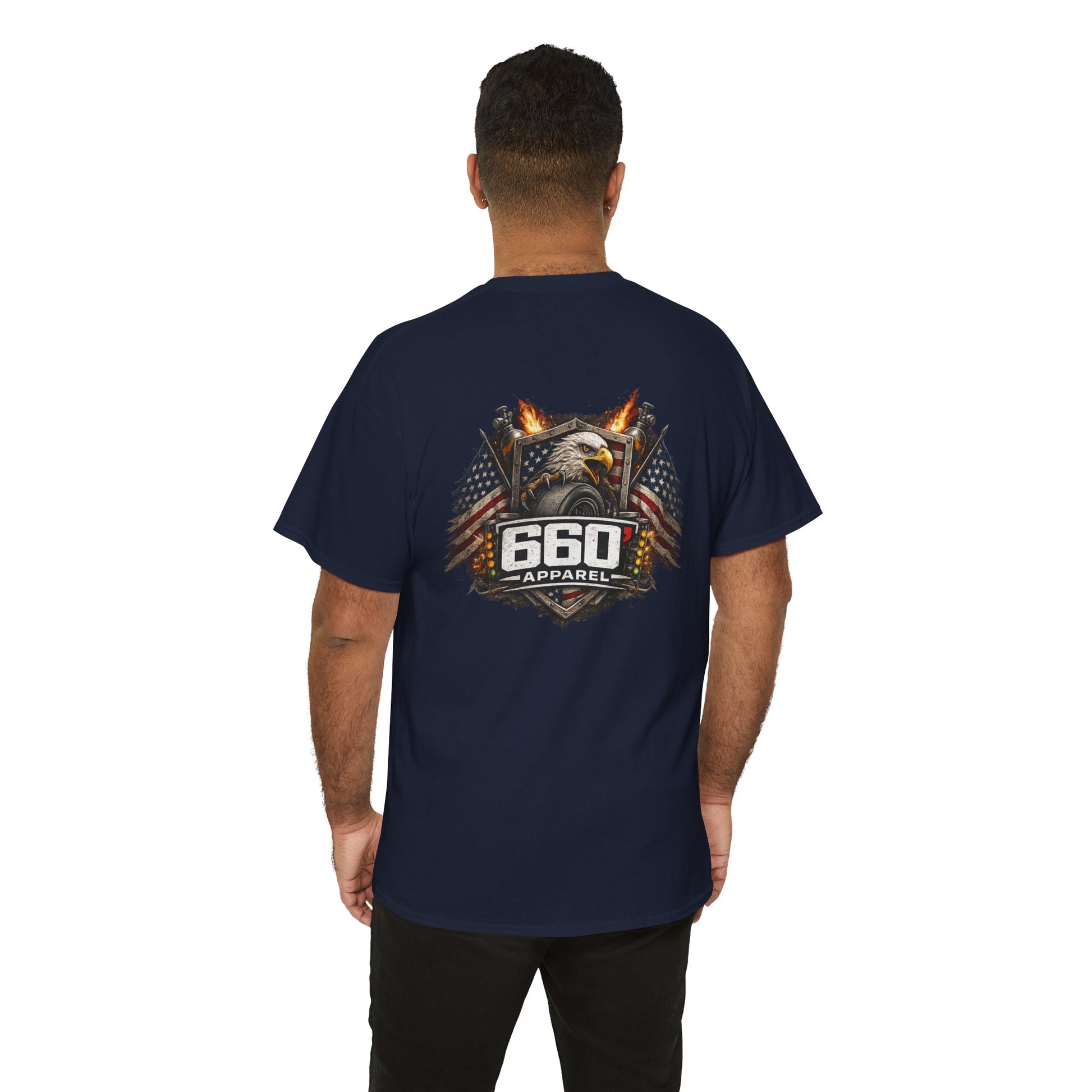 660’ Apparel American Eagle T-Shirt – Patriotic Drag Racing Graphic Tee-17