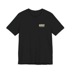 Dinner Is After the Oil-Down. — Trackside Tee — front left-chest official 660′ logo