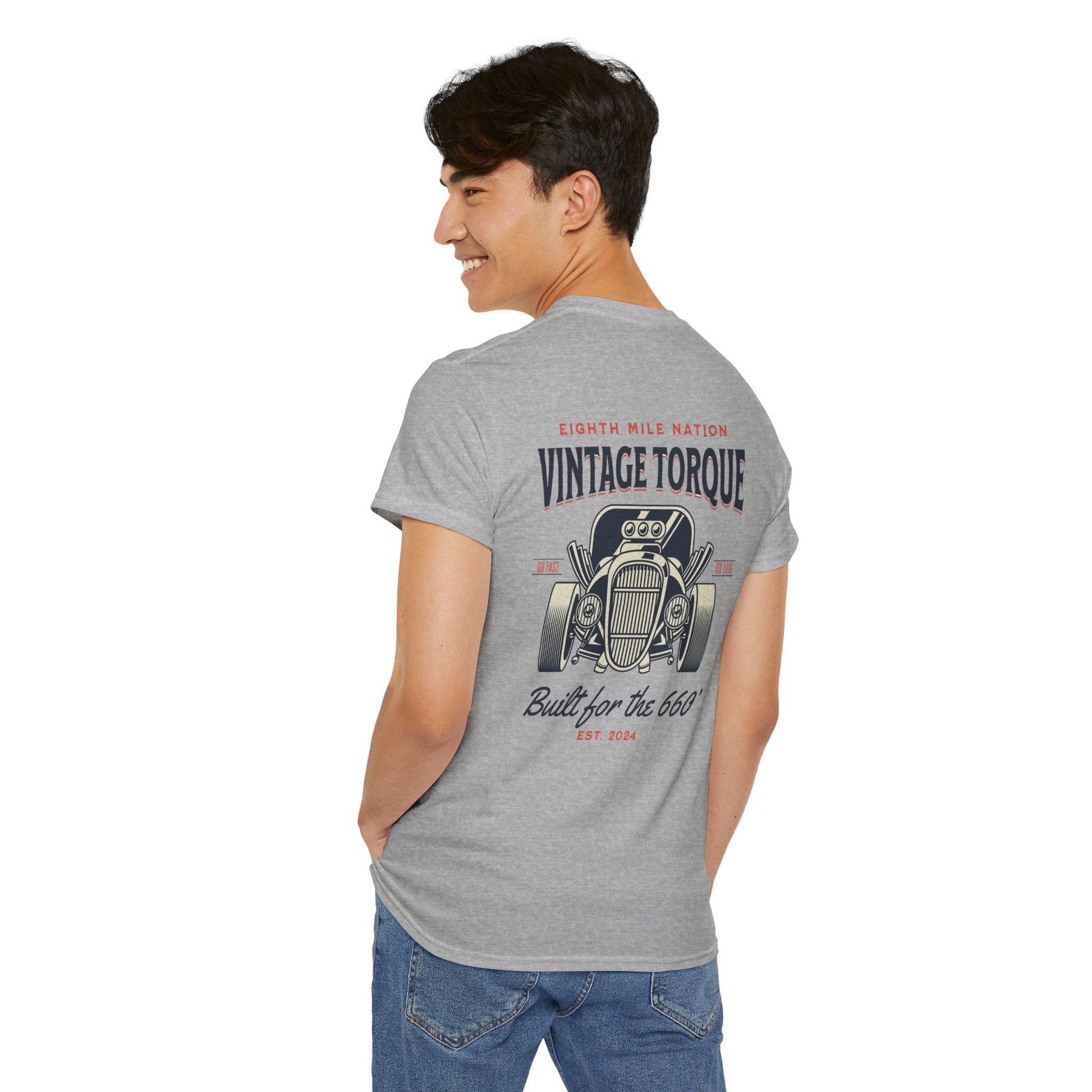 Vintage Torque Hot Rod T-Shirt – Built for the 660 Drag Racing Tee | 660’ Apparel-16