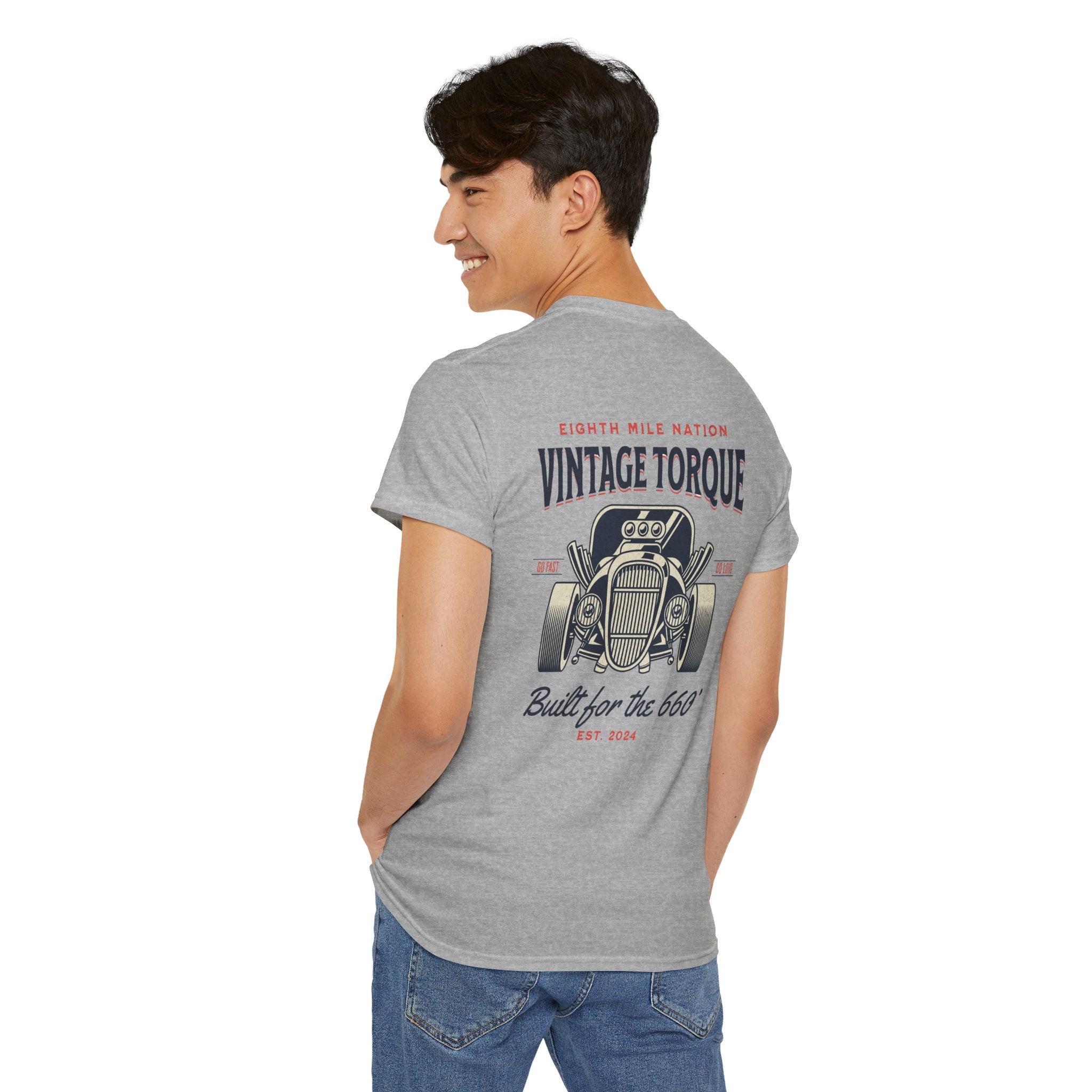 Vintage Torque Hot Rod T-Shirt – Built for the 660 Drag Racing Tee | 660’ Apparel-16