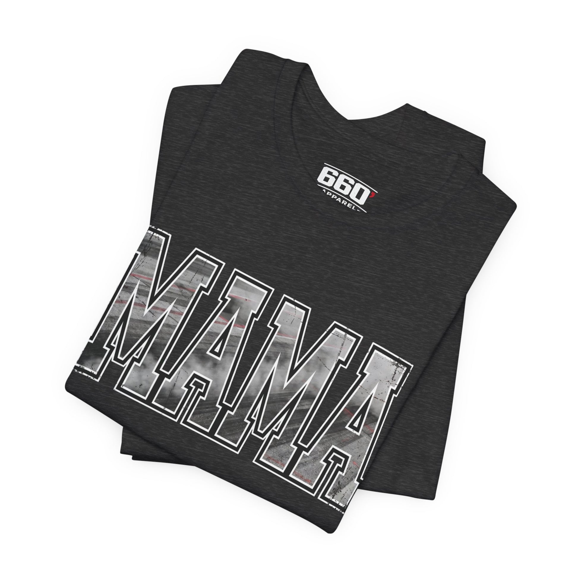 MAMA Drag Racing T-Shirt | Burnout Varsity Racing Mom Tee | 660 Apparel-11