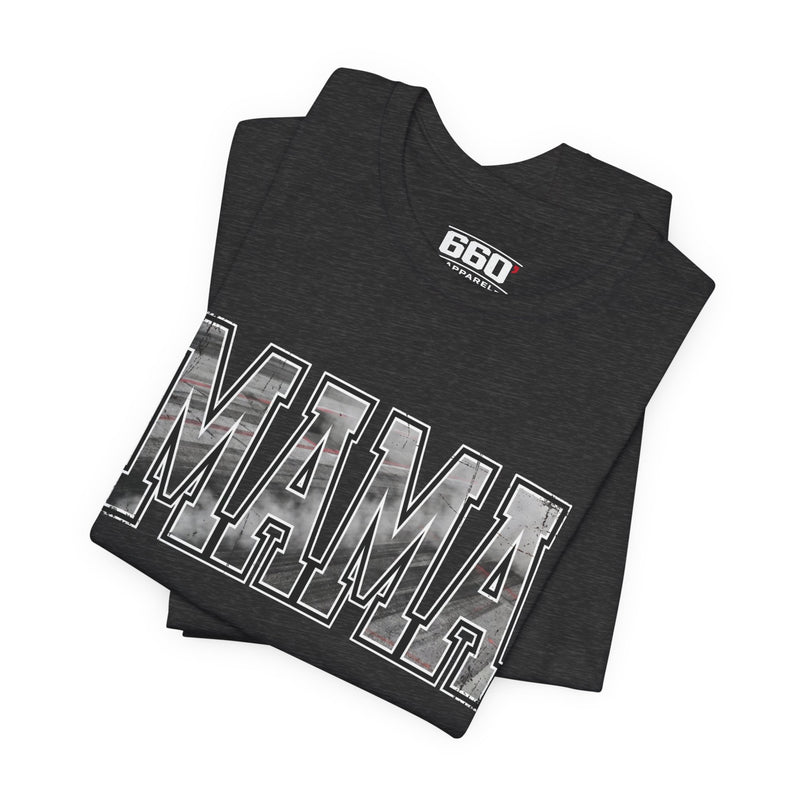 MAMA Drag Racing T-Shirt | Burnout Varsity Racing Mom Tee | 660 Apparel-11