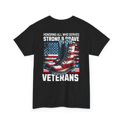 Strong & Brave Veterans Tribute T-Shirt – American Flag Military Honor Tee | 660’ Apparel-6